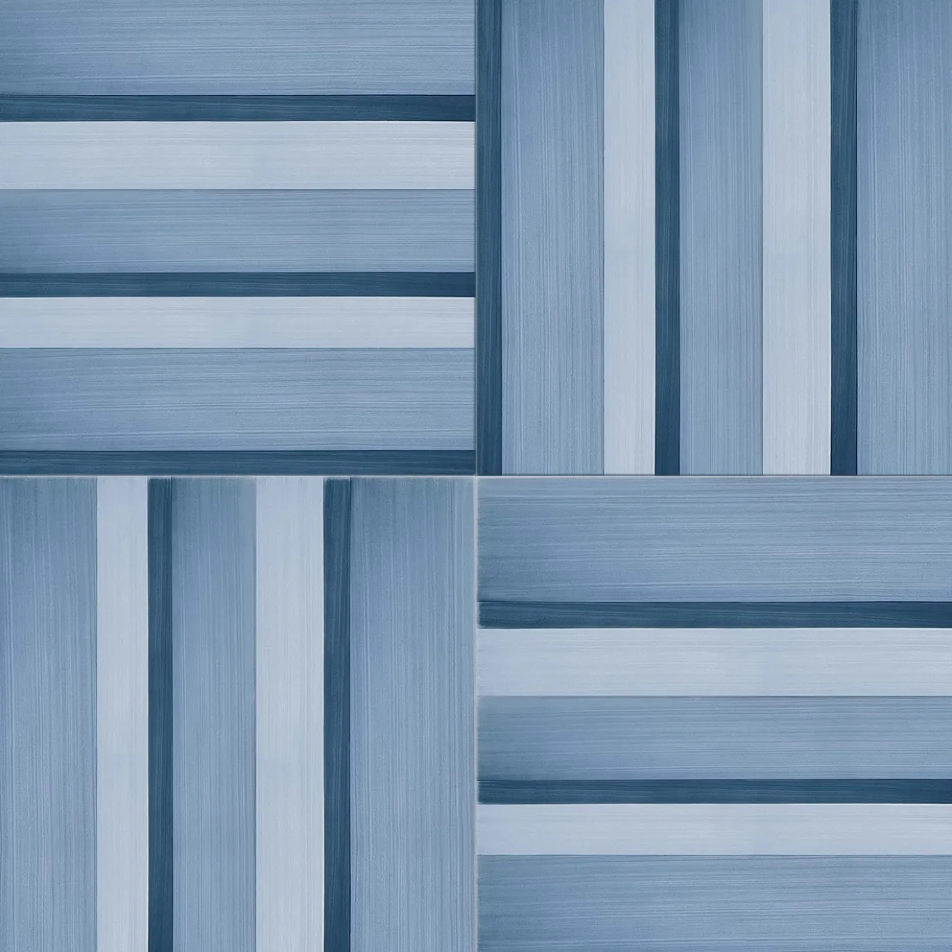 Piastrella Geometrie D’Ombra In Ceramica Blu Motivo A Linee
