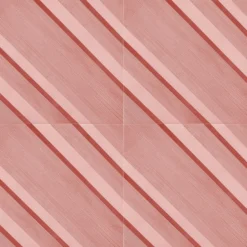 Piastrella Geometrie D’Ombra In Ceramica Rosso Rubino Motivo Diagonale