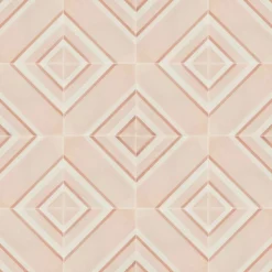 Piastrella Geometrie D’Ombra In Ceramica Rosa Cipria Motivo Diagonale