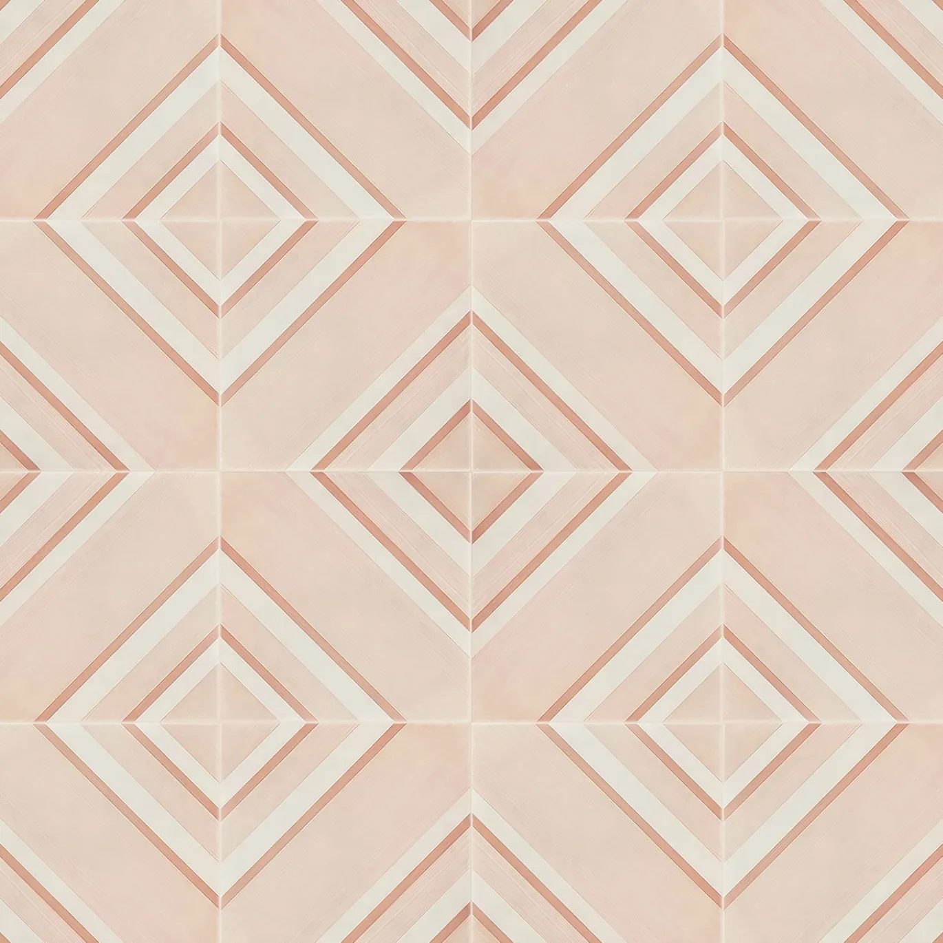 Piastrella Geometrie D’Ombra In Ceramica Rosa Cipria Motivo Diagonale