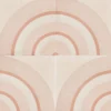 Piastrella Geometrie D’Ombra In Ceramica Rosa Motivo Circolare