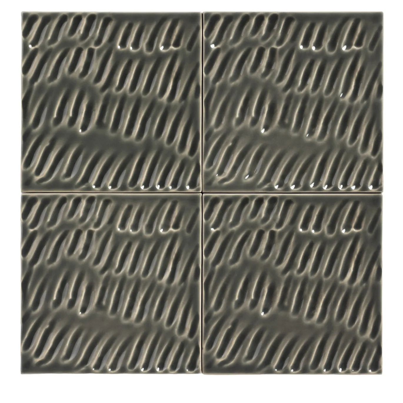 Piastrella Ippo in ceramica grigia fumé