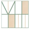 Piastrella La Facciata In Ceramica Rosa E Verde Motivo Geometrico