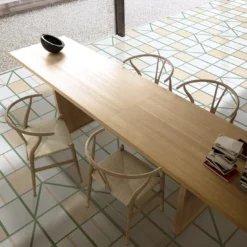 Piastrella La Facciata In Ceramica Rosa E Verde Motivo Geometrico