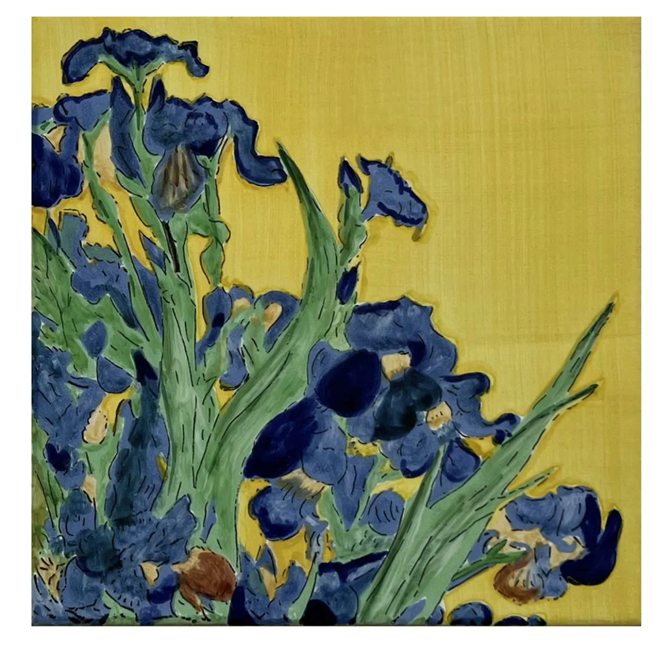 Piastrella policroma "Iris" di Van Gogh