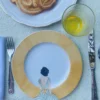 Piatto da dessert in porcellana gialla Delia Ischia
