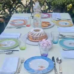 Piatto da dessert in porcellana gialla Delia Ischia