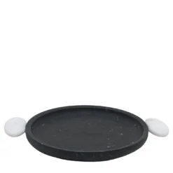 Piatto Danese Black Marquina/White Michelangelo di Matteo Cibic