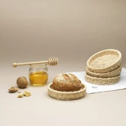 Piatto da pane in vimini