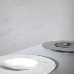Piatto da portata Ahonora in marmo bianco