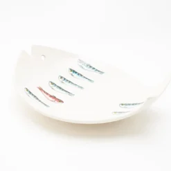 Piatto da portata Controcorrente in ceramica a forma di pesce