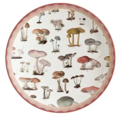 Piatto da portata in porcellana con funghi del Cabinet De Curiosités