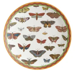 Piatto da portata in porcellana Cabinet De Curiosités con farfalle