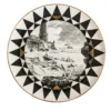 Piatto da portata in porcellana Casquets con geometrie e paesaggi #5