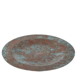 Piatto da portata in rame Pompei verde invecchiato