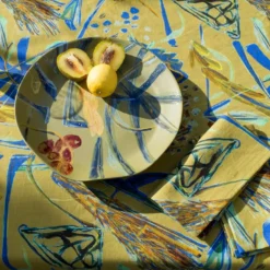 Piatto da portata medio in ceramica dipinta a mano Panarea