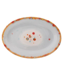 Piatto da portata ovale grigio Murrine