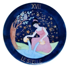 Piatto da portata policromo Astra XVII Le Stelle