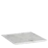 Piatto da portata quadrato bianco di Carrara di Studioformart