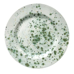 Piatto da portata verde screziato alle erbe