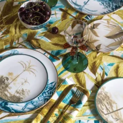 Piatto da pranzo in porcellana Las Palmas con Lendscape blu tropicale #4