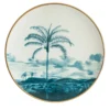 Piatto da pranzo in porcellana Las Palmas con Lendscape blu tropicale #3