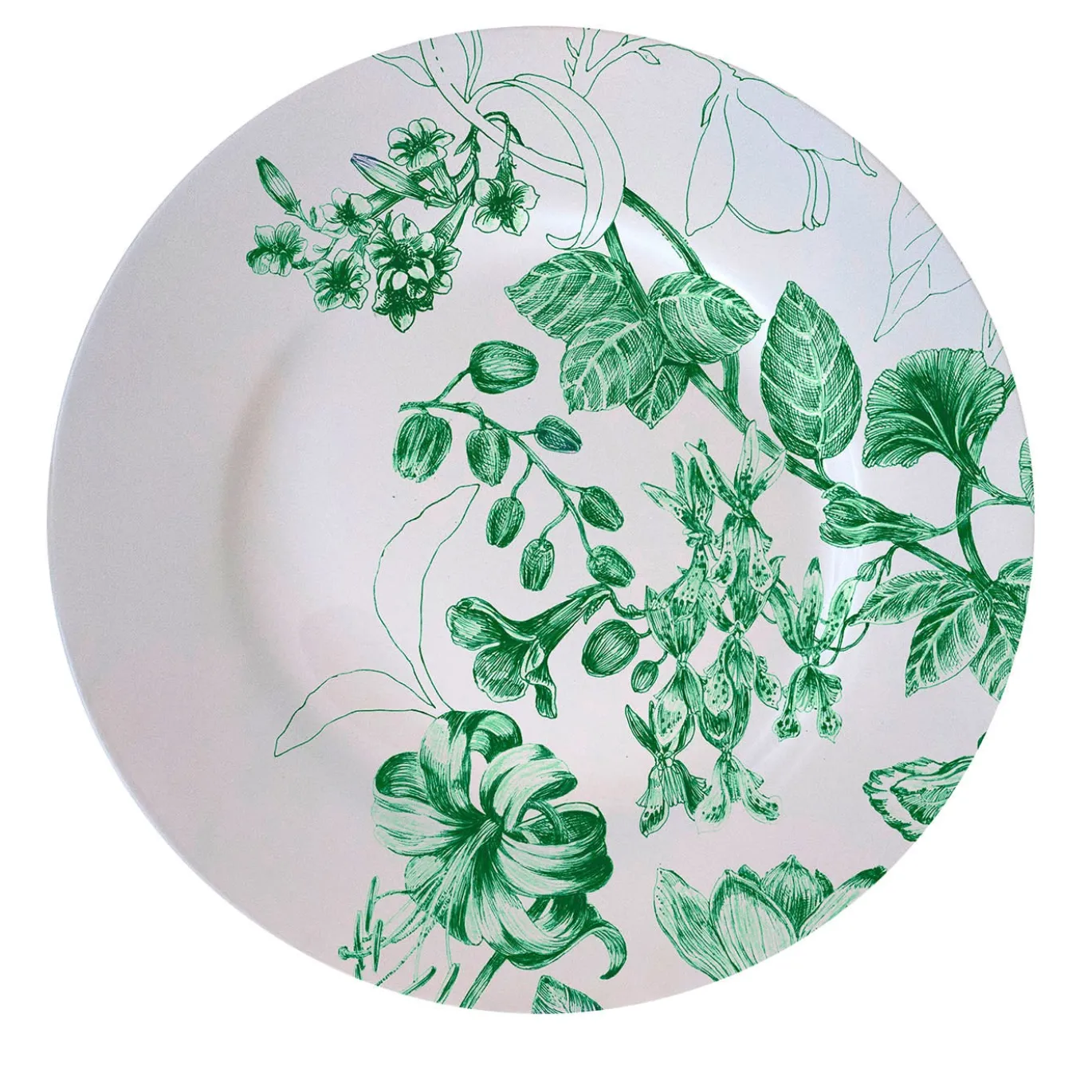 Piatto da pranzo verde Maria Antonietta