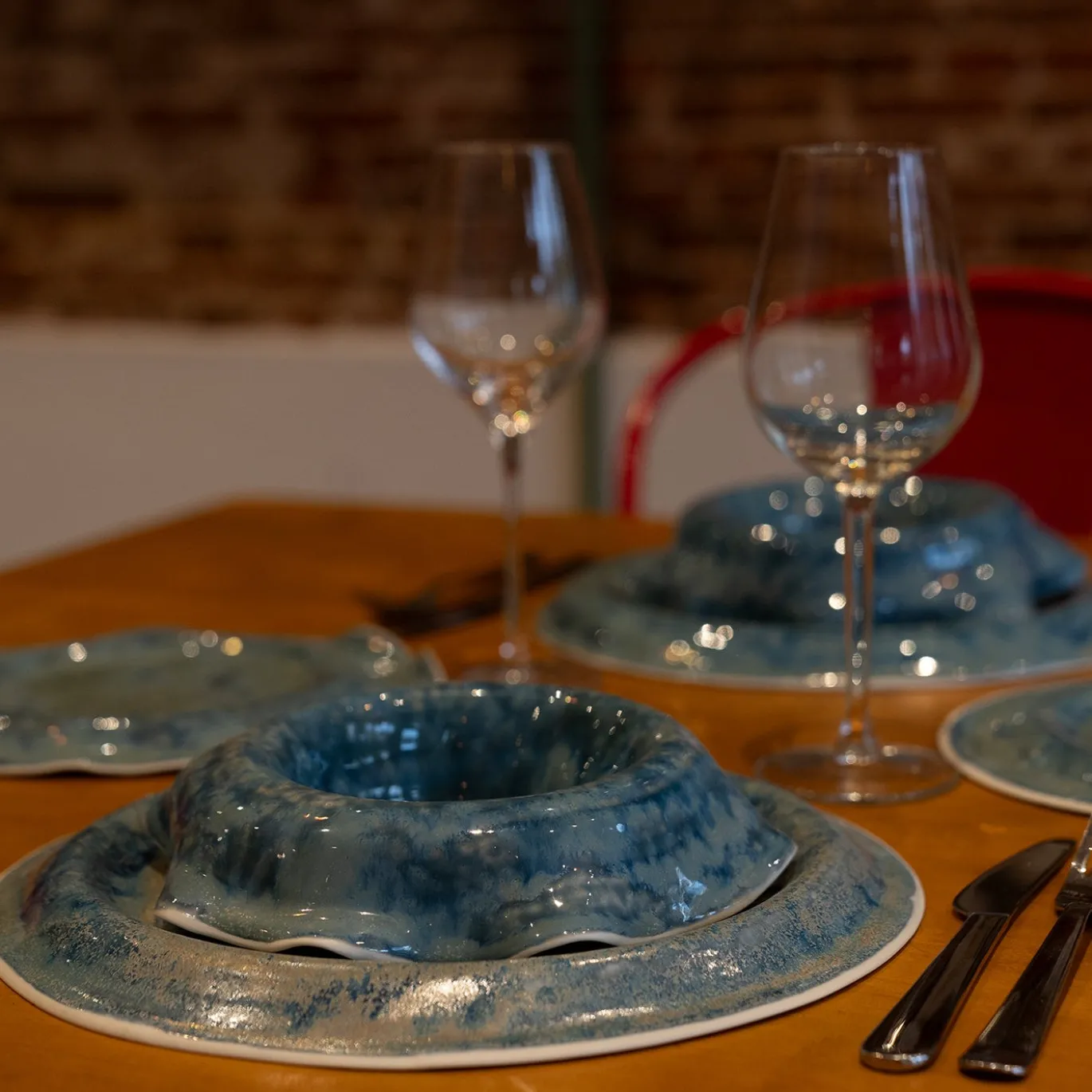 Piatto da tavola Blue Waves