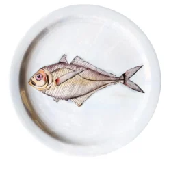 Piatto da tavola Maris Pesce Ambra