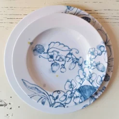 Piatto fondo estivo blu #2
