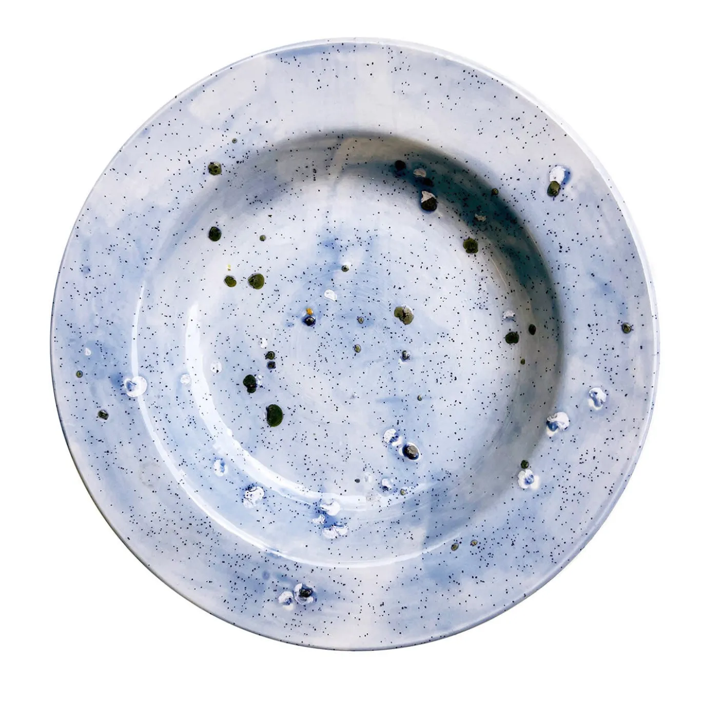 Piatto fondo Ocean Mottled Blue