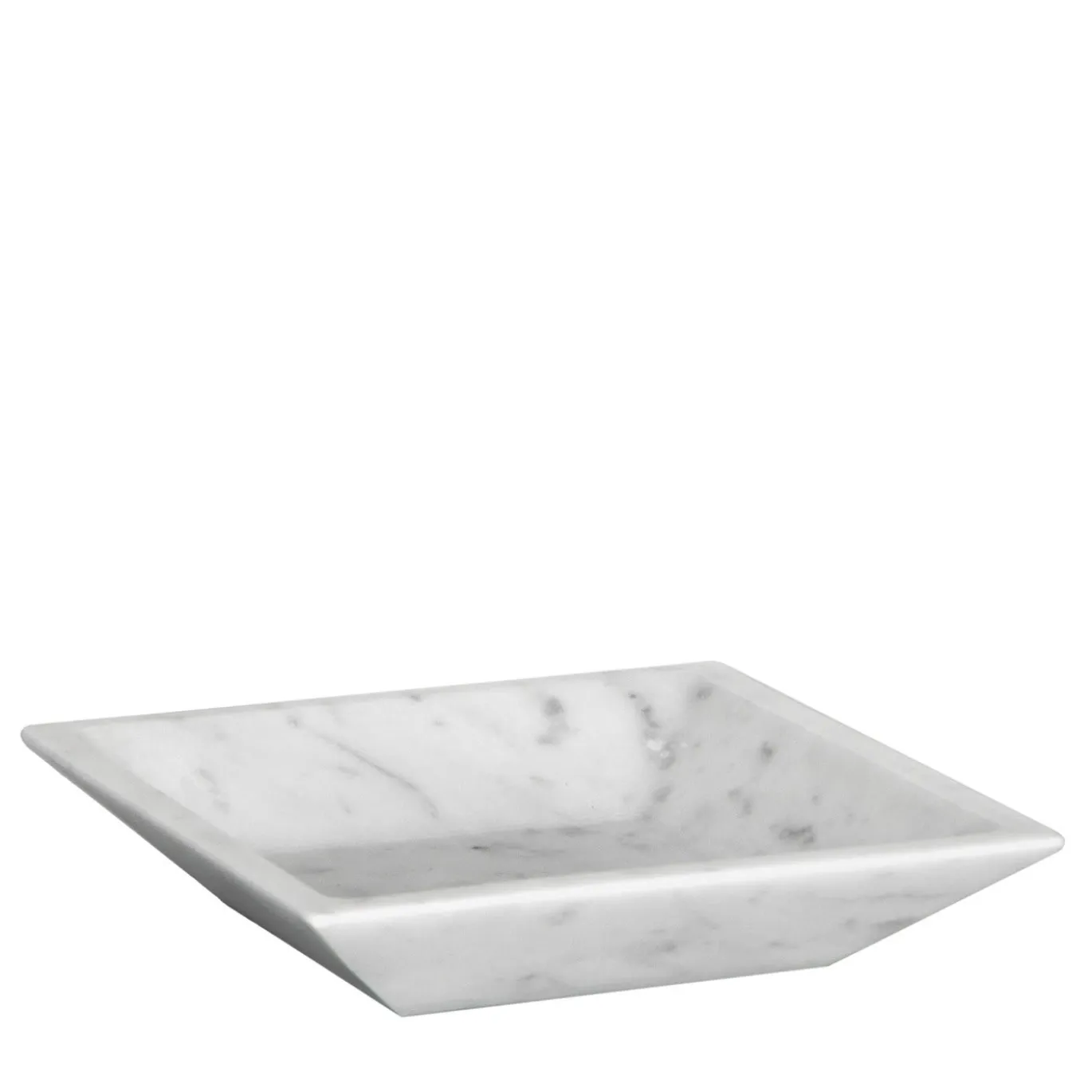 Piatto fondo quadrato bianco di Carrara di Studioformart