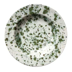 Piatto fondo verde screziato alle erbe