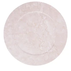 Piatto Omero in Marmo Botticino Bianco