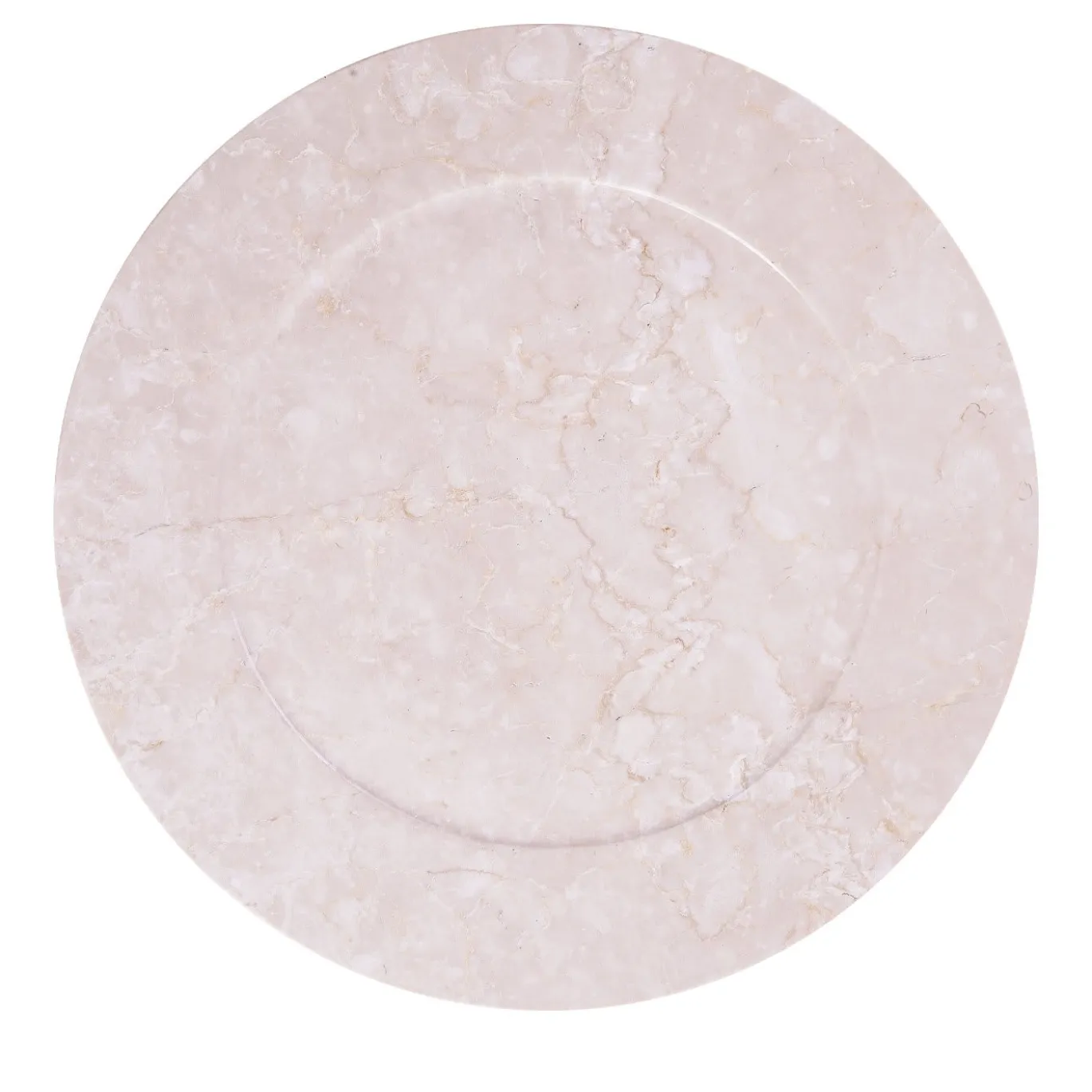 Piatto Omero in Marmo Botticino Bianco