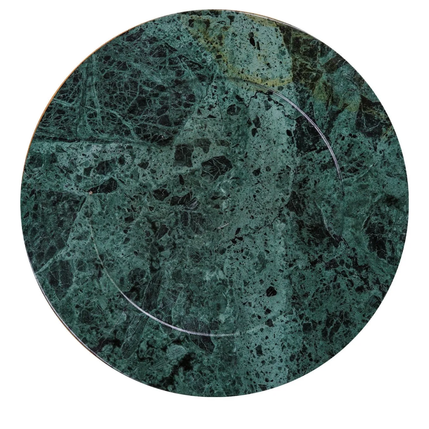 Piatto Omero in marmo verde del Guatemala