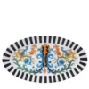 Piatto ovale bianco e nero