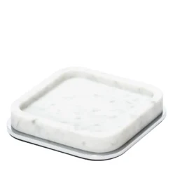 Piatto Portaoggetti Polo in Marmo Arabescato Bianco