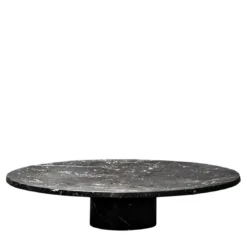 Pietra L15 Alzata per torte in marquina nera di Piero Lissoni
