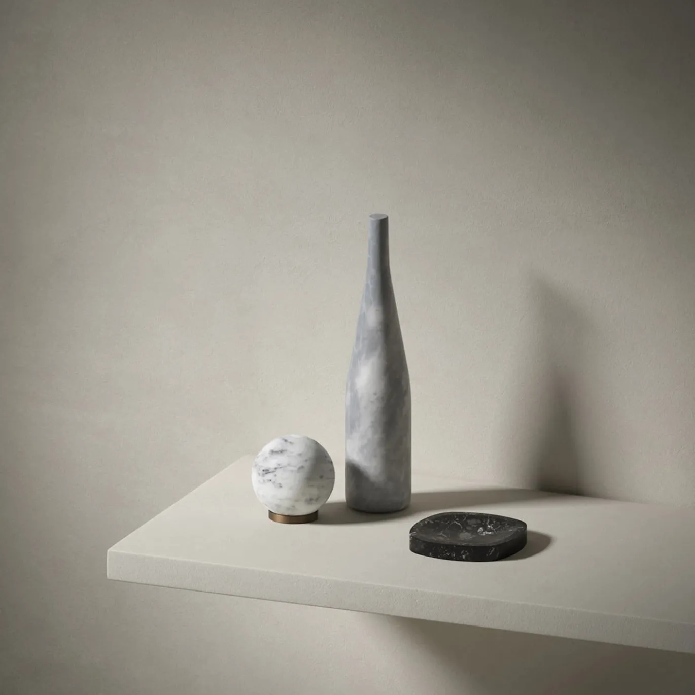 Pietra L14 Vassoio ad anello in marquina nera