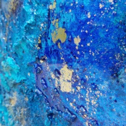 Pittura a tecnica mista della barriera corallina blu intenso