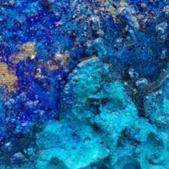 Pittura a tecnica mista della barriera corallina blu intenso