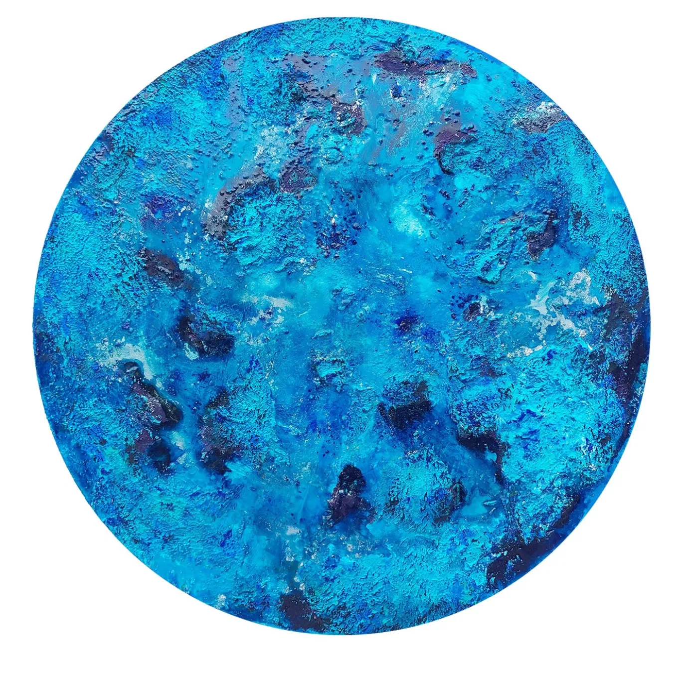 Pittura a tecnica mista Okeanos Round