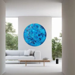 Pittura a tecnica mista Okeanos Round