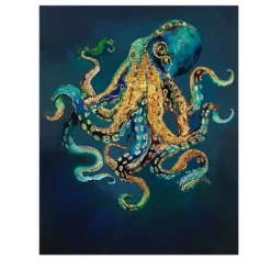 Polipo Blue Luxury Pannello Decorativo