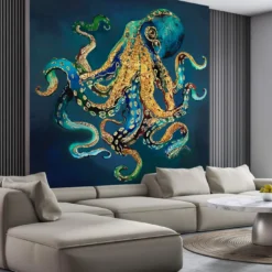 Polipo Blue Luxury Pannello Decorativo
