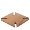 Porta bicchieri e flauti a stelo in teak