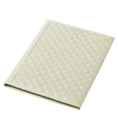 Portablocco Diamonds grande in pelle verde celadon