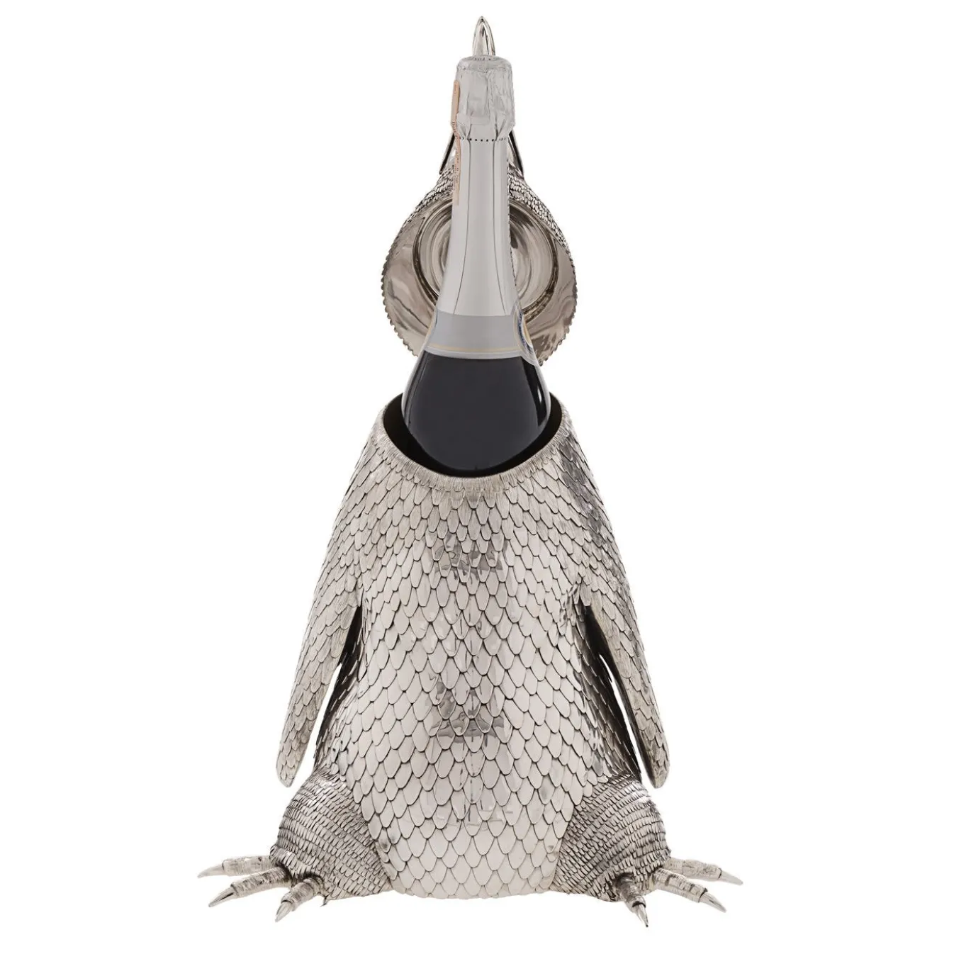 Portabottiglie per champagne Pinguino in argento sterling