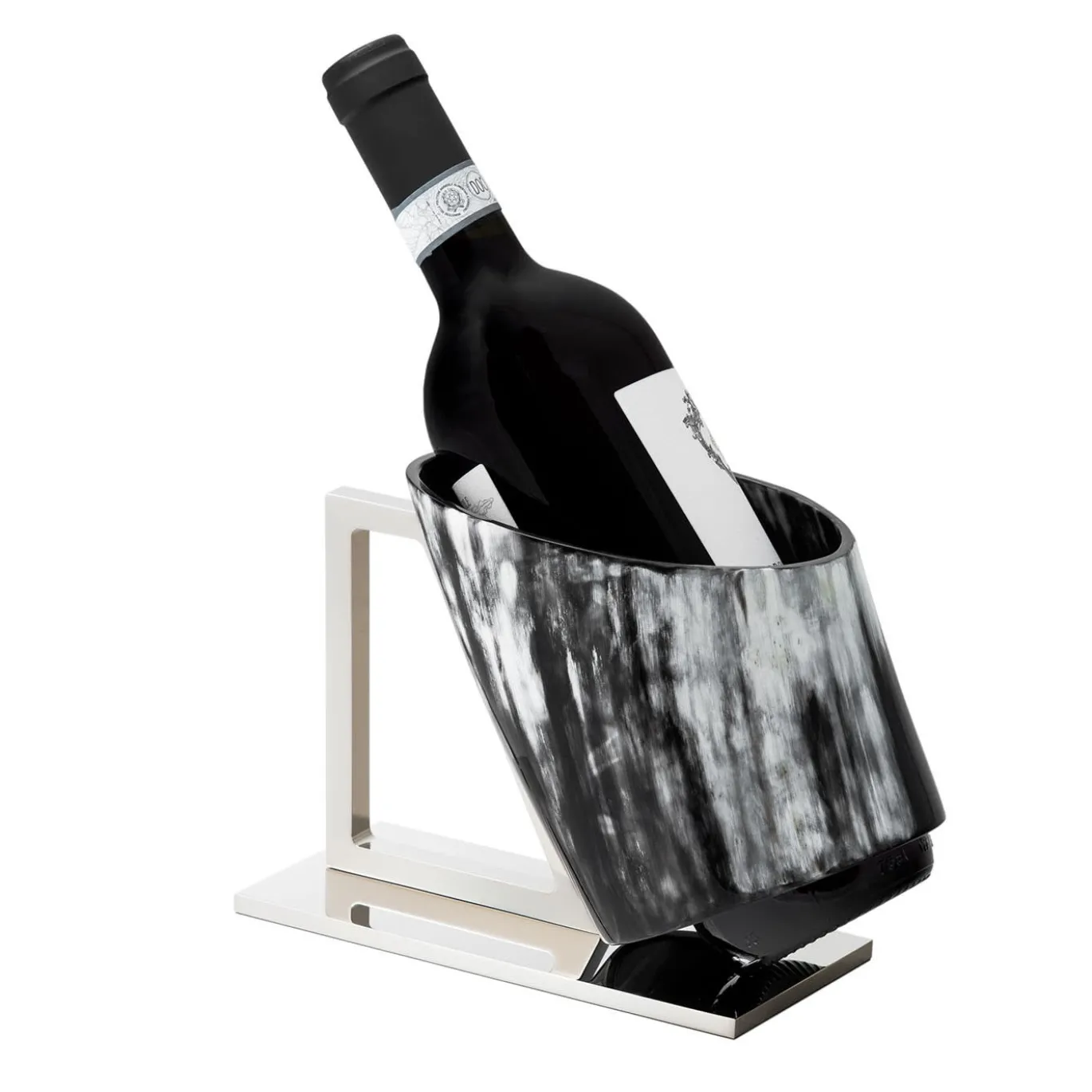Porta champagne in corno nero